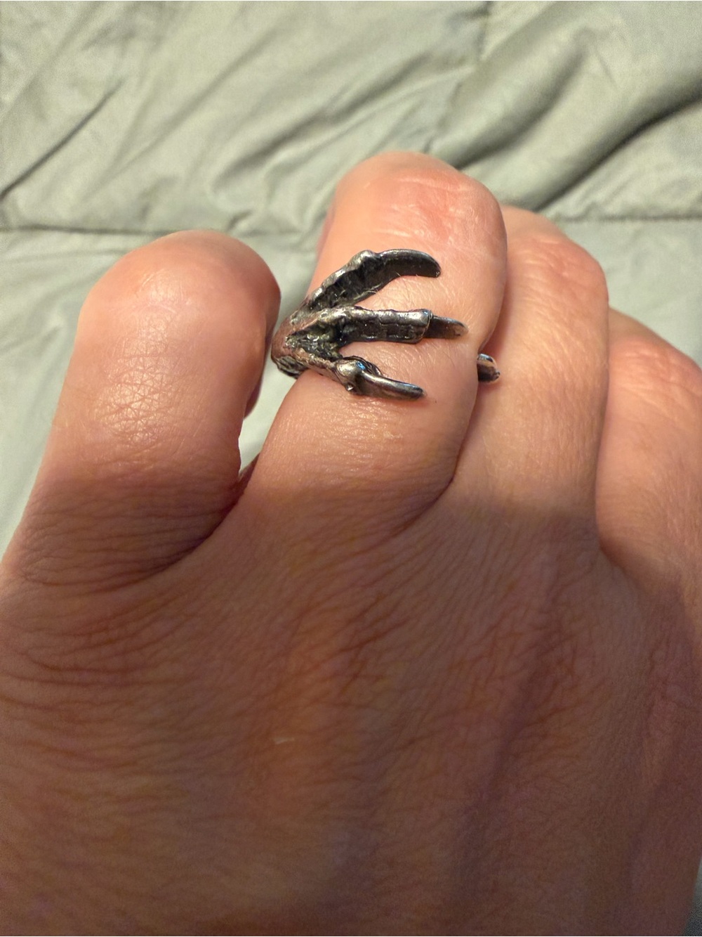 Pamela Love Sterling Silver Talon Ring in Aged Silver Tone